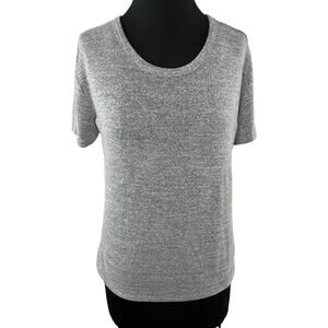 Wilfred Free Heathered Gray Short Sleeve Round Neck Casual T-Shirt Size S Small